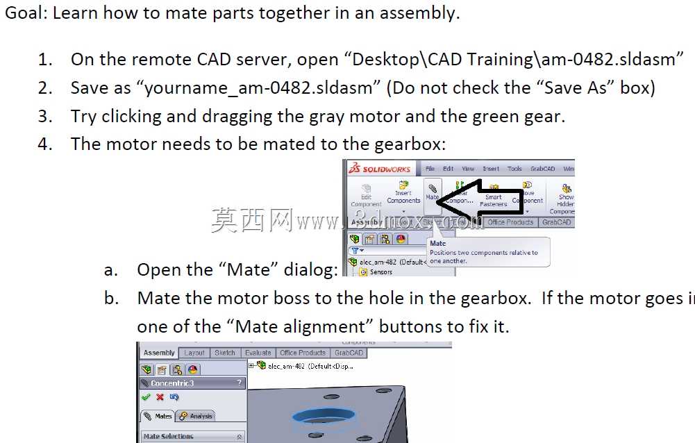 FRC SolidWorks培训:将Mecanum车轮装配到齿轮箱和电机上