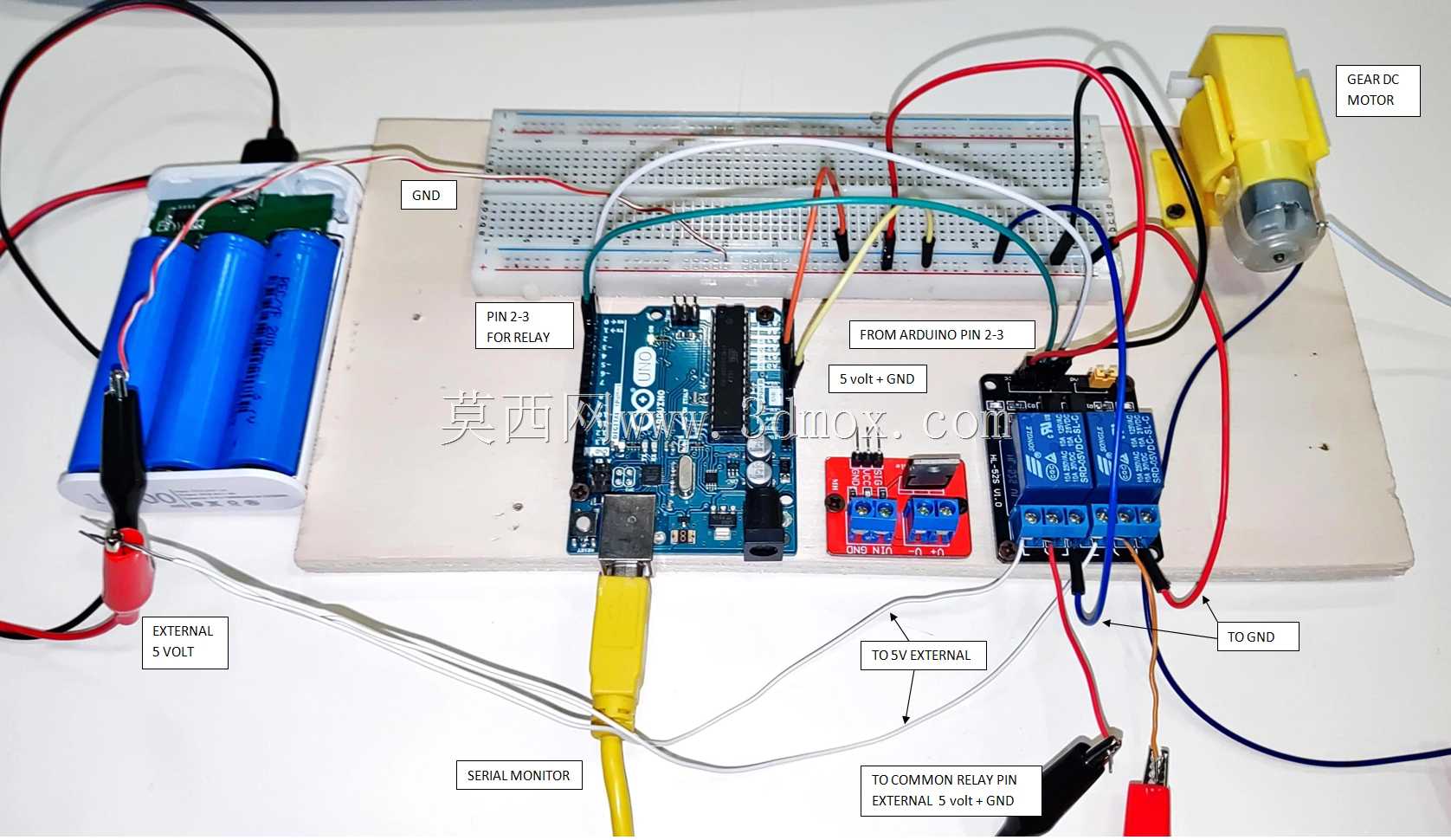 用于测试Arduino齿轮马达驱动扭矩的简易3D打印绞车