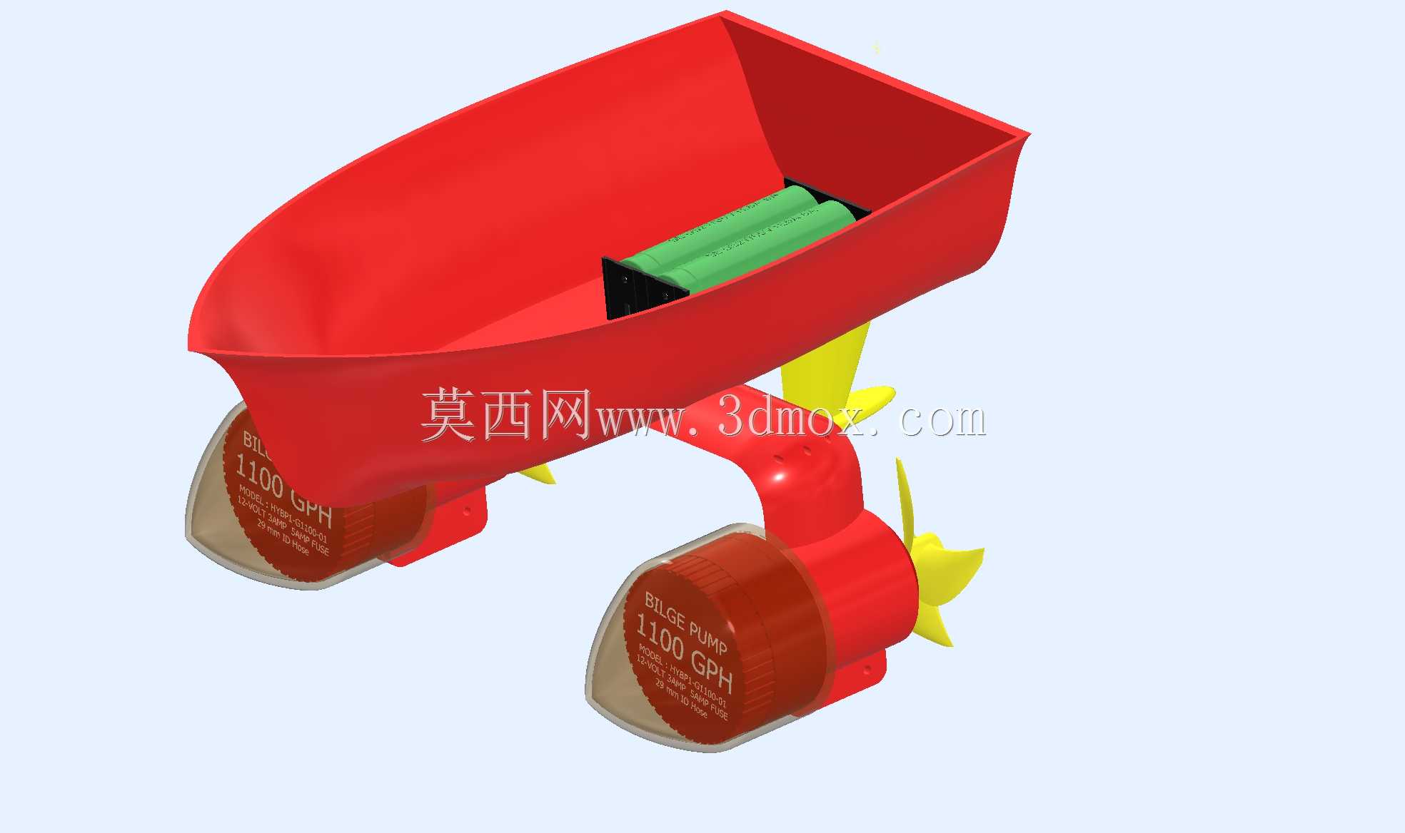 水上无人机模型(29厘米长),优化3D打印,支持较少