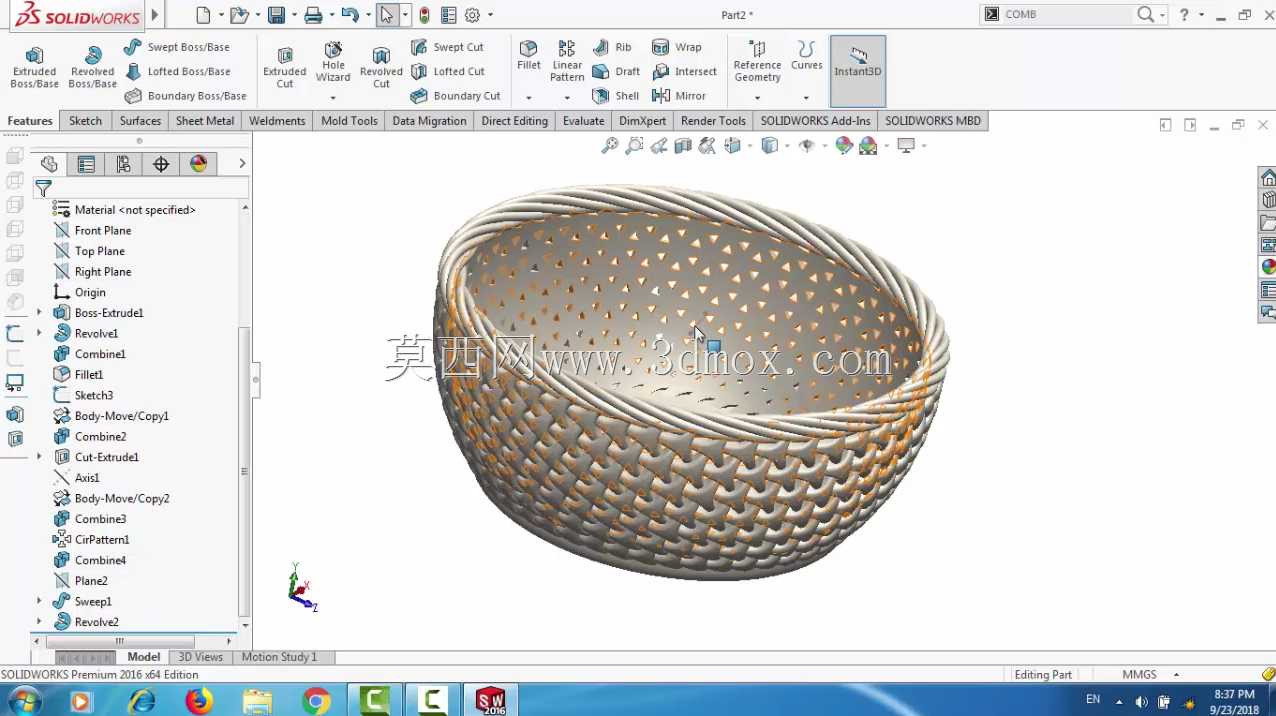 2016年Solid works中的欧洲礼品篮