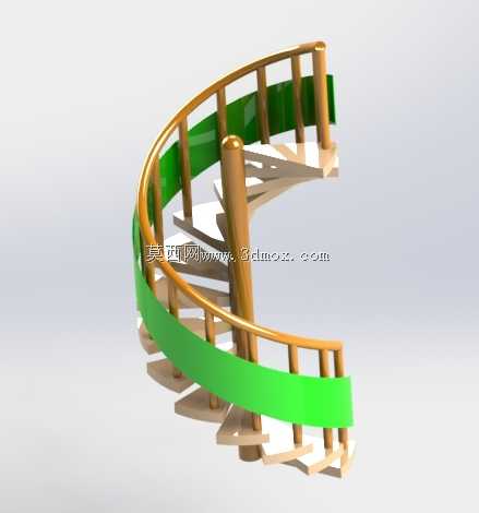 如何在SOLIDWORKS 2016中使用曲线驱动模式创建螺旋楼梯