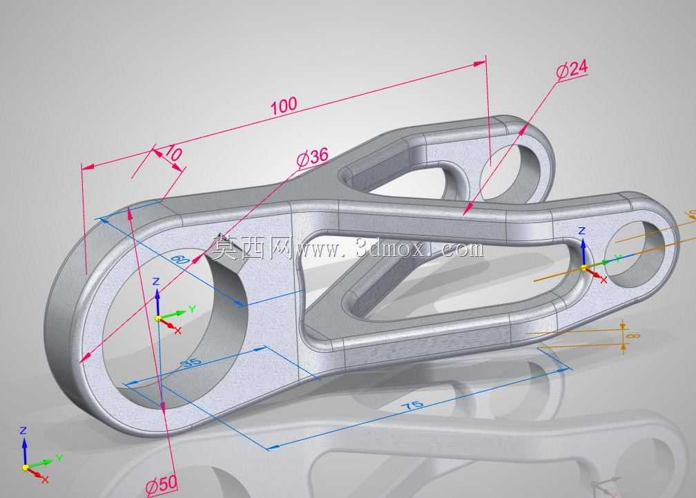 “SolidWorks Model mania”2010第1阶段的摇臂
