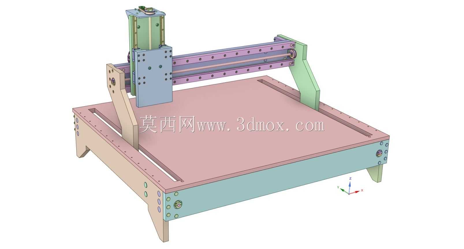 CNC路由器-RM2轴承在“C”轨道上-HGR15R/HGH15CA Z-NEMA 23