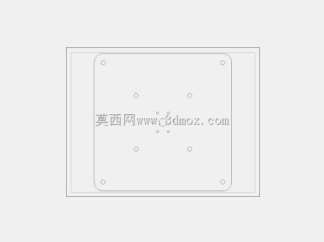 STACO 501或501-B可变自耦变压器安装模板