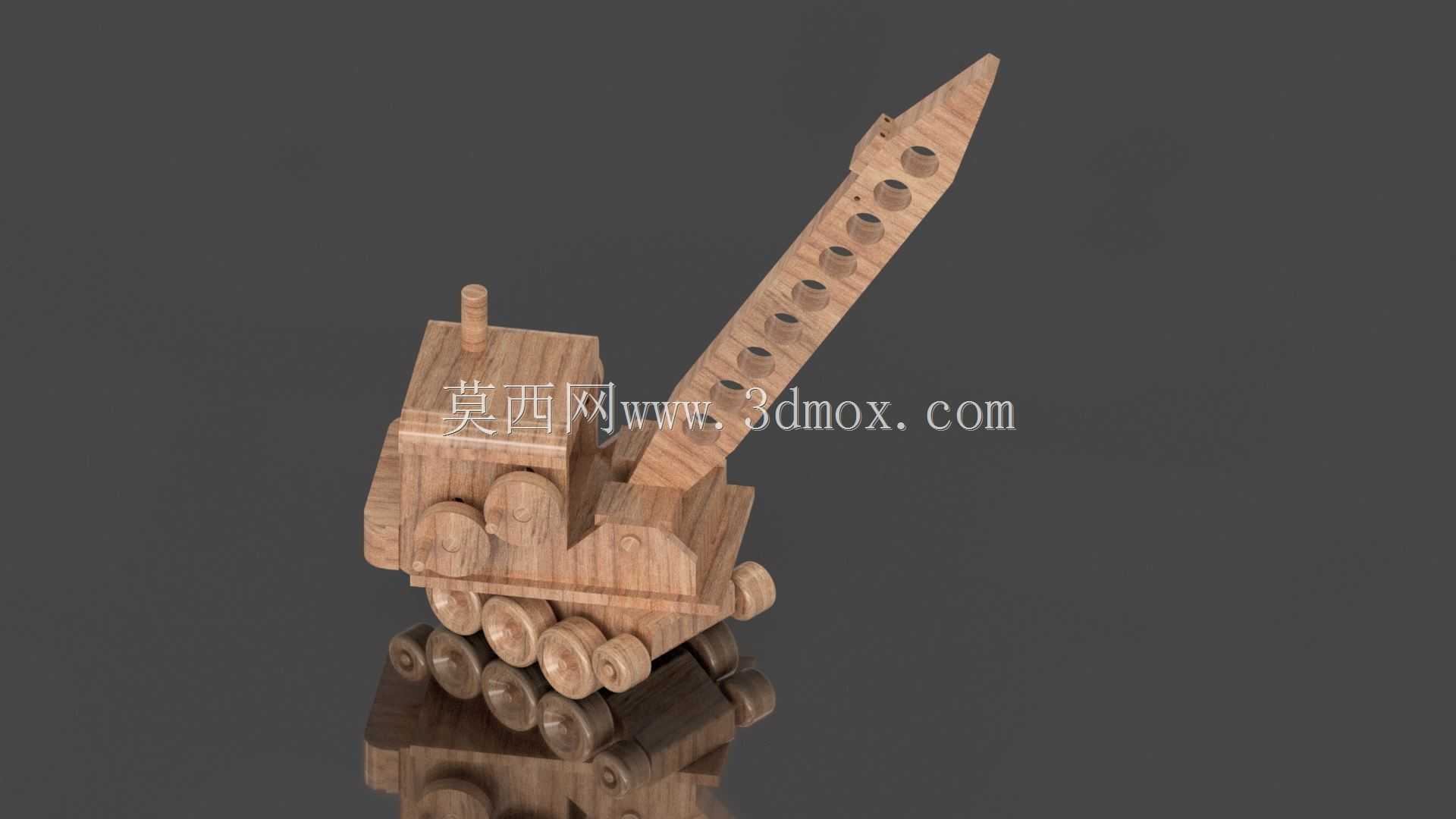 木制玩具起重机