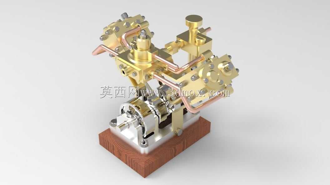 V型双作用蒸汽机
