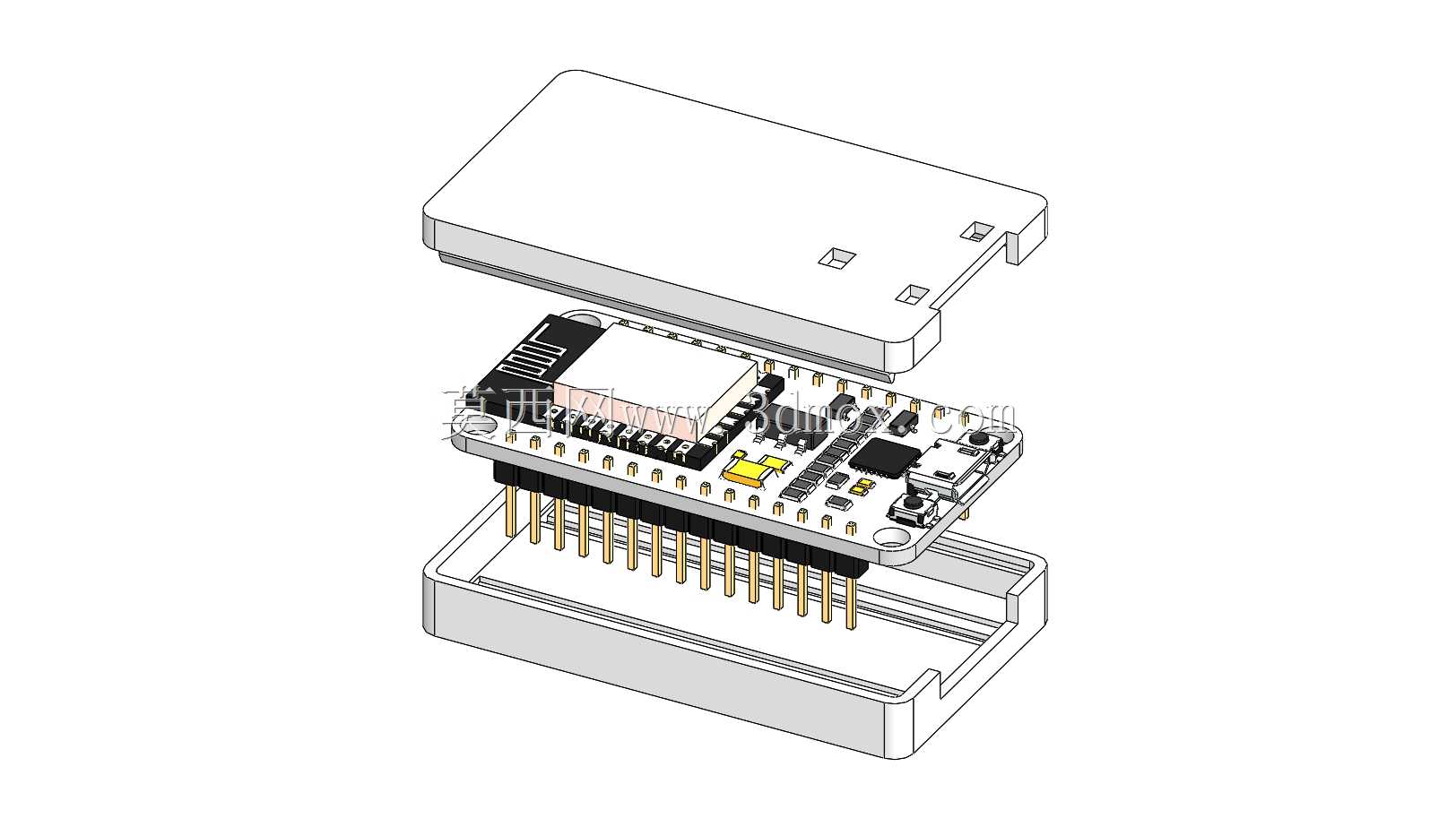 ESP32 WROOM 3D打印迷你箱