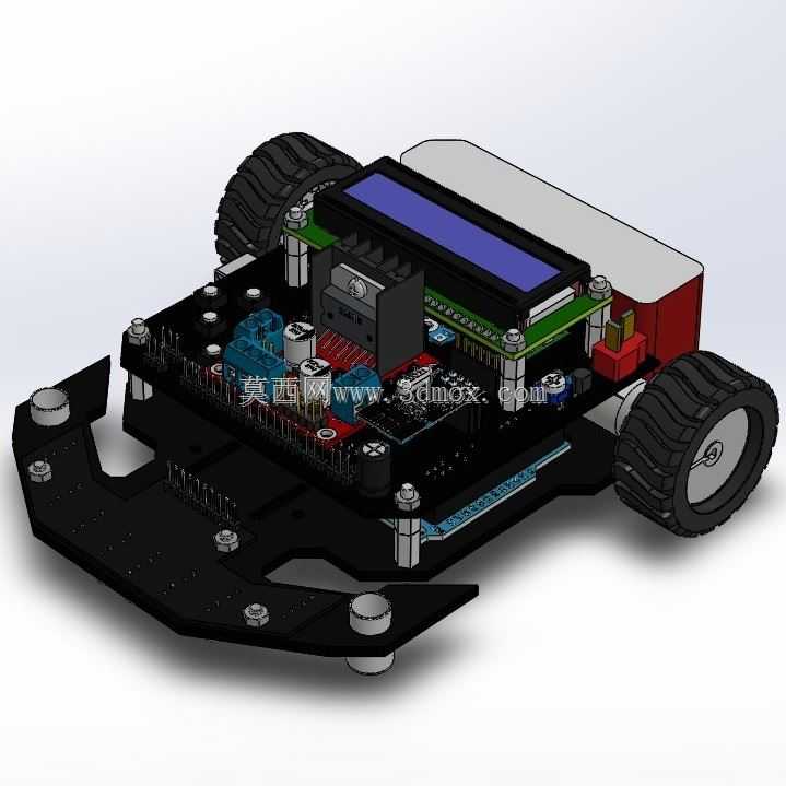 带Arduino-Mega的直线跟随机器人