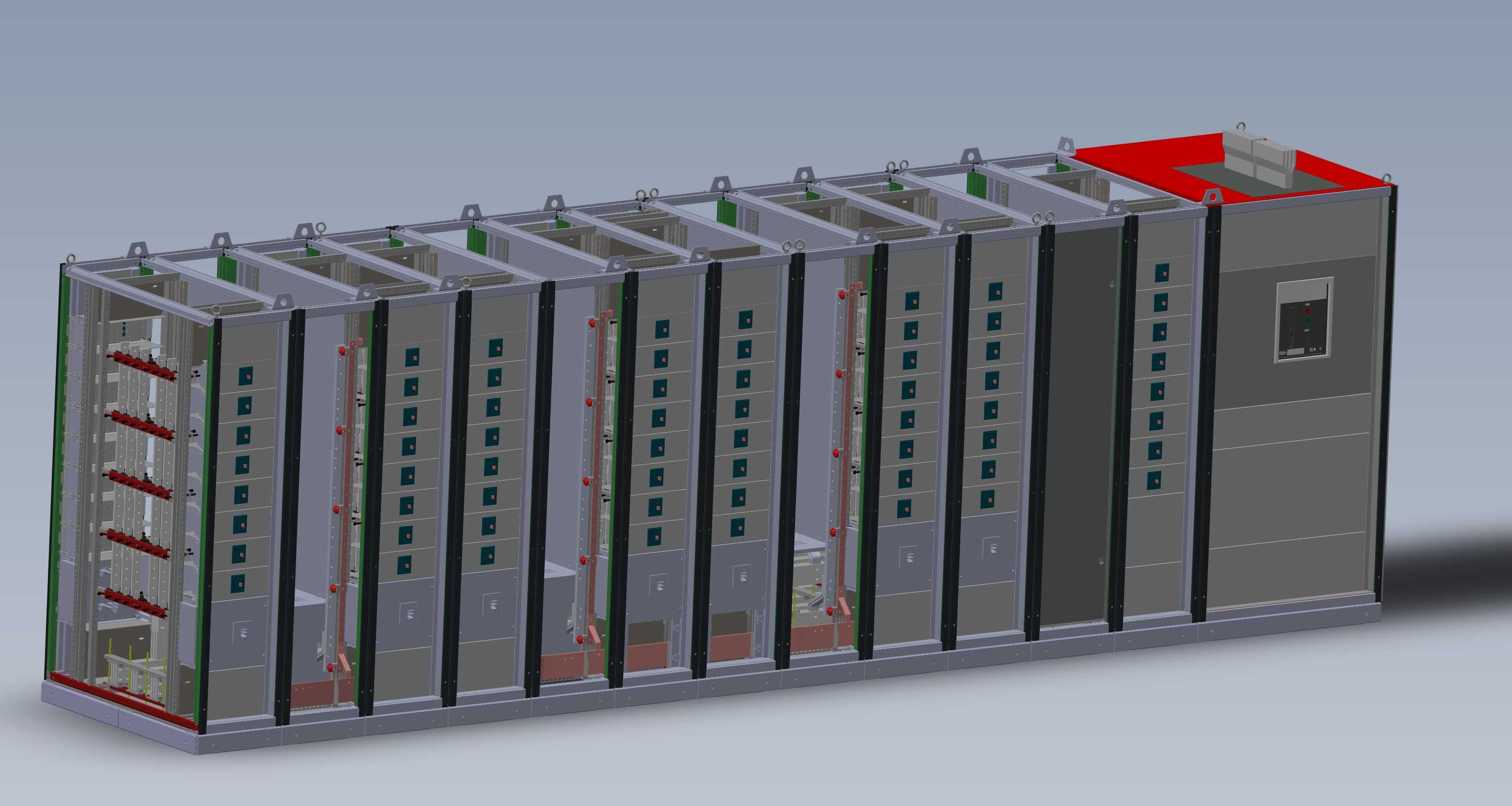 三维设计主开关设备0.6kV 5000A