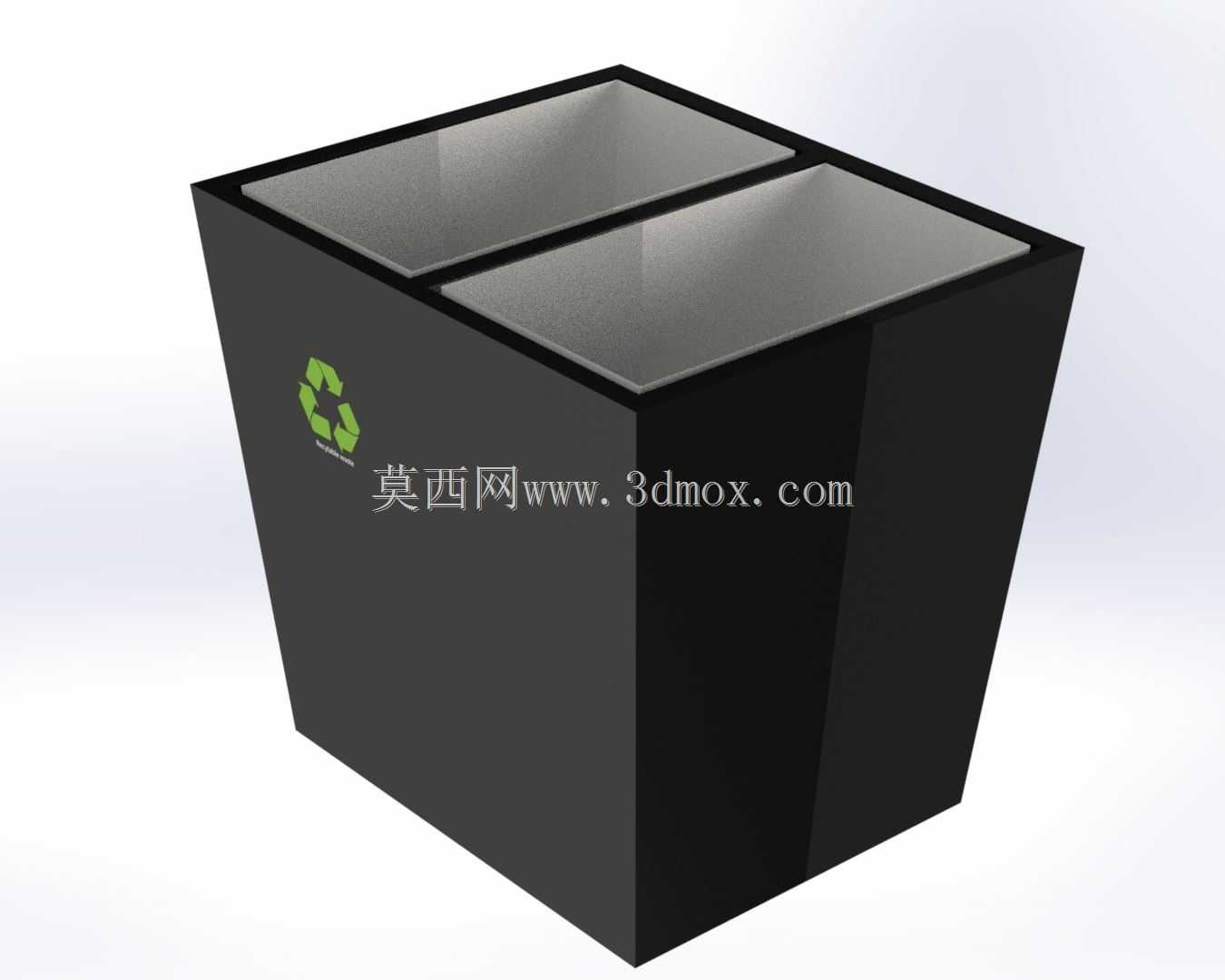 2隔间可回收垃圾箱