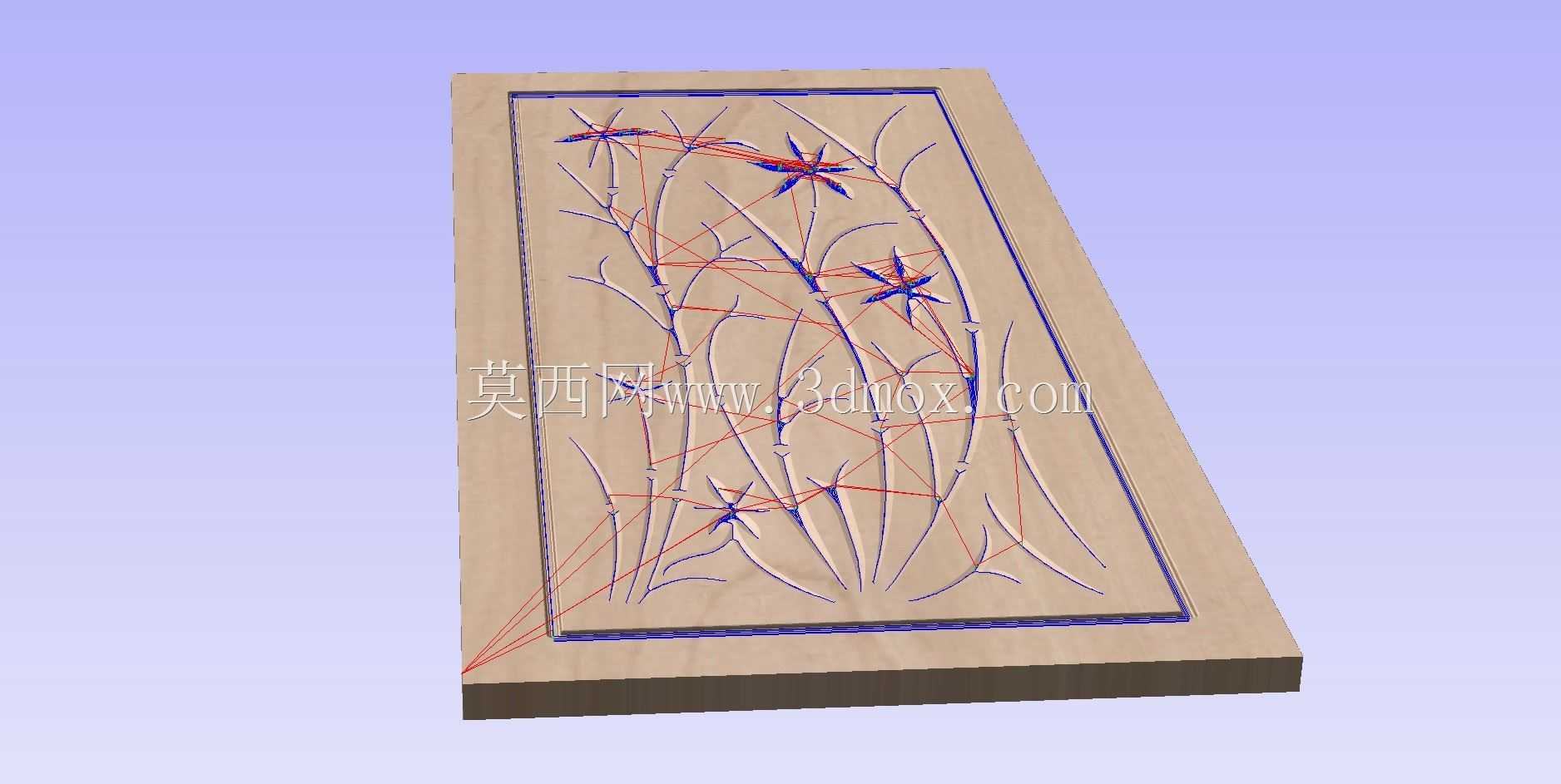 门设计001-数控刀具路径-木雕