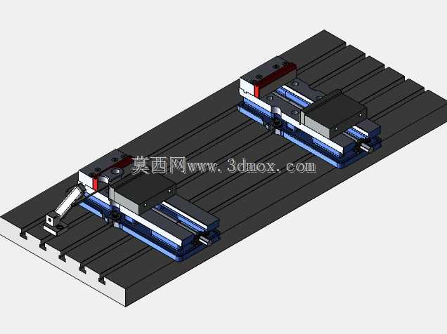 带Kurt虎钳和挡块的Haas VF4