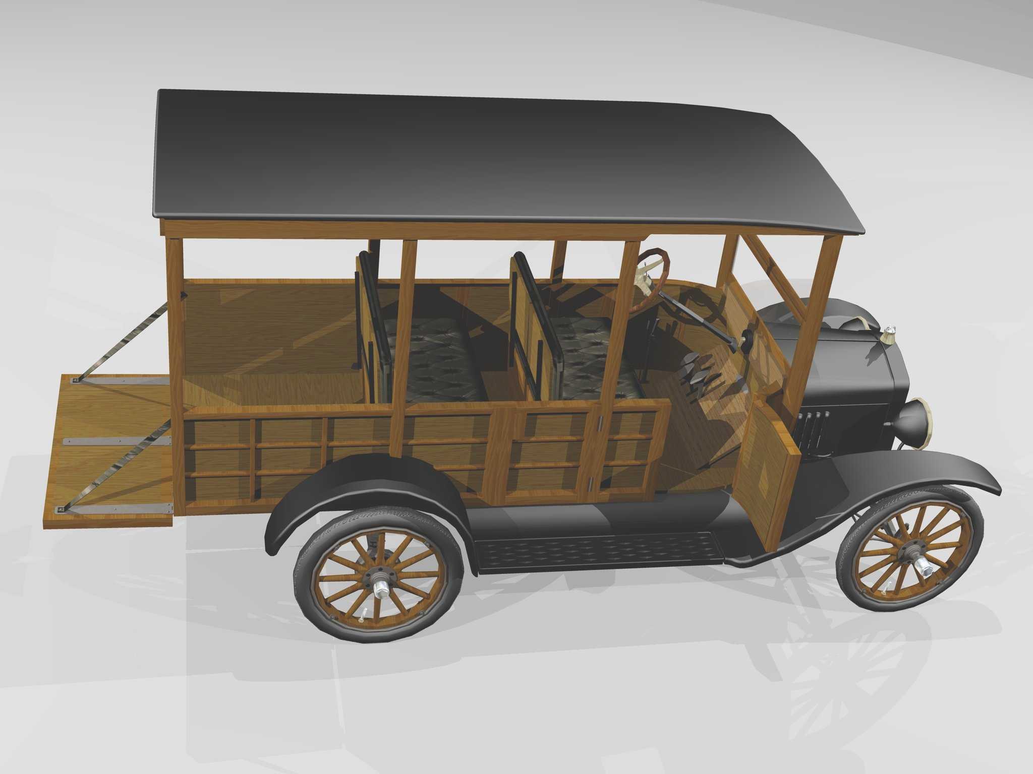 1922福特T型Woody(普通\u0026冲浪者)-AutoCAD 2008