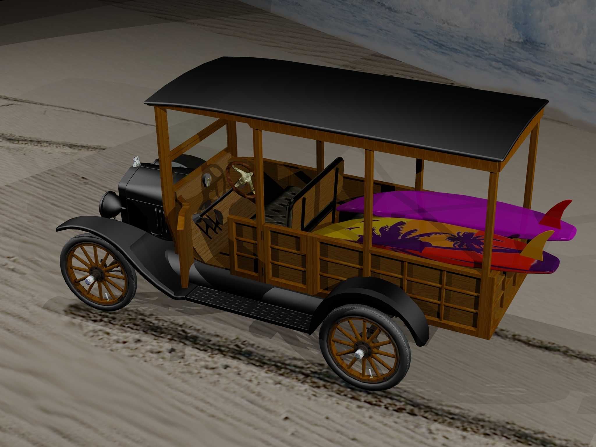 1922福特T型Woody(普通\u0026冲浪者)-AutoCAD 2008