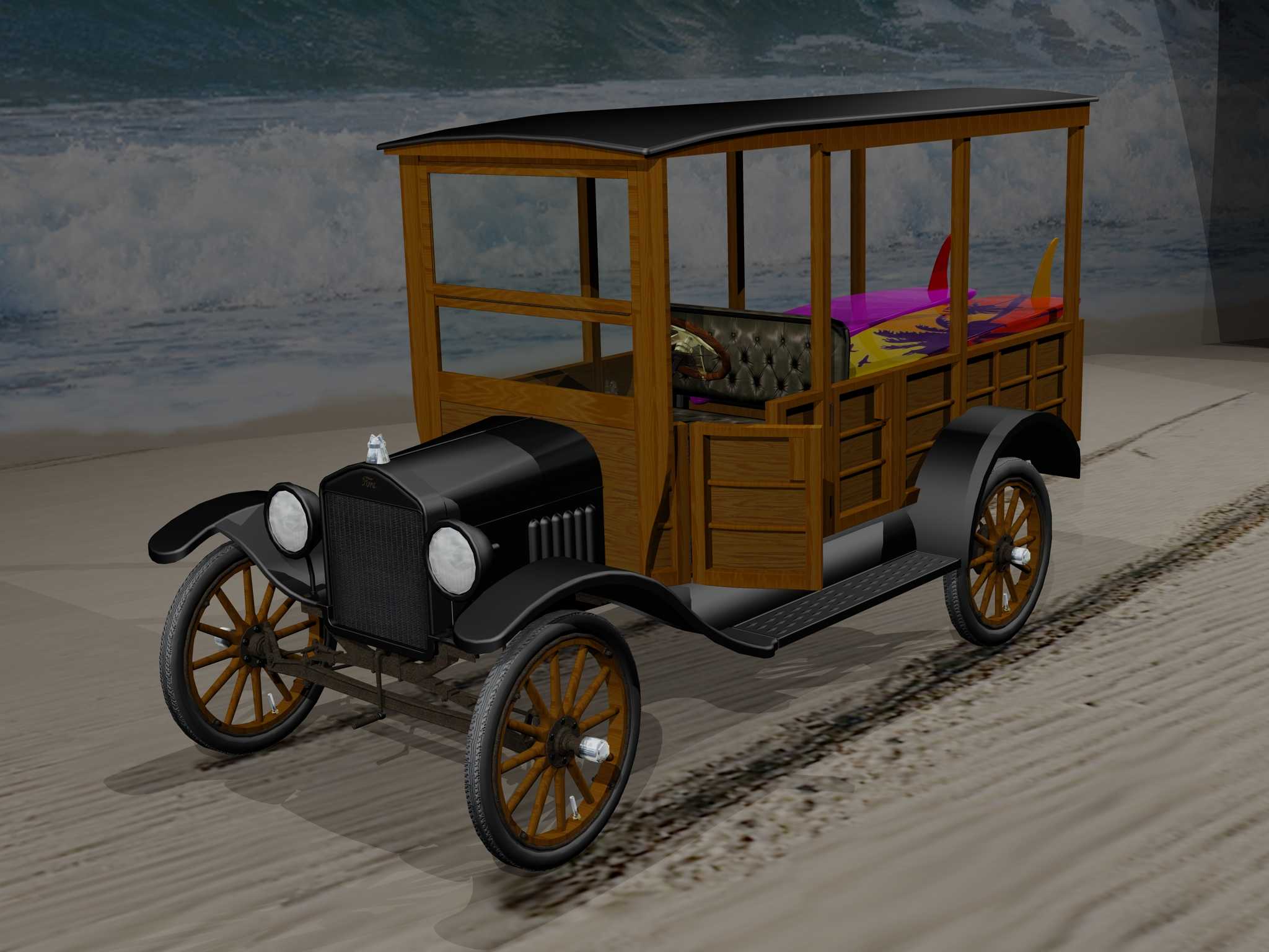 1922福特T型Woody(普通\u0026冲浪者)-AutoCAD 2008