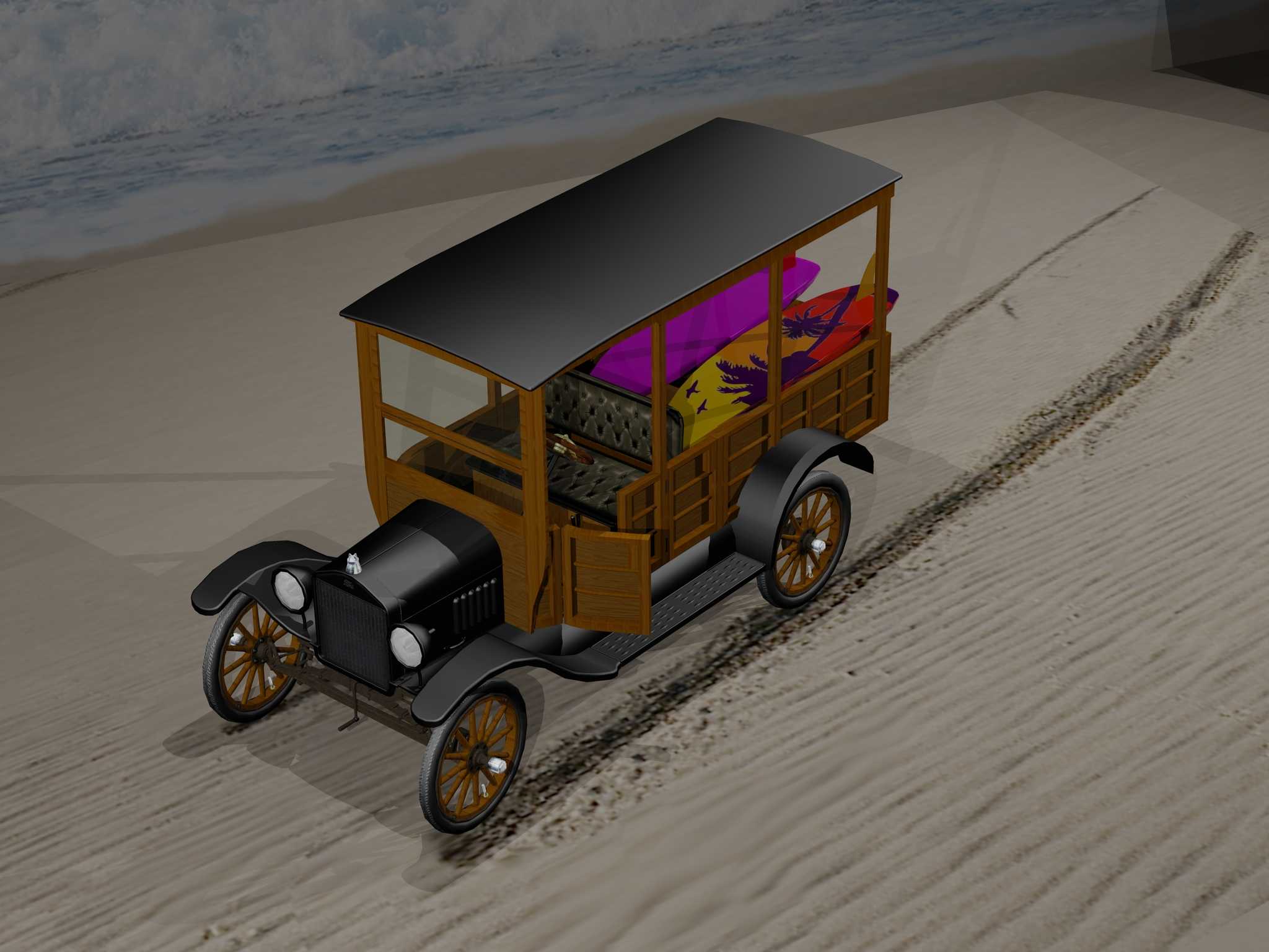 1922福特T型Woody(普通\u0026冲浪者)-AutoCAD 2008
