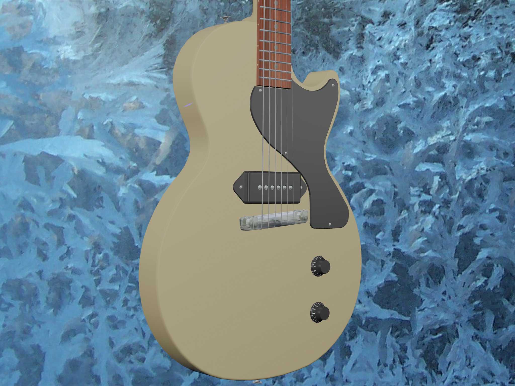 1958年Gibson Les Paul Junior(电视白)-AutoCAD 2008