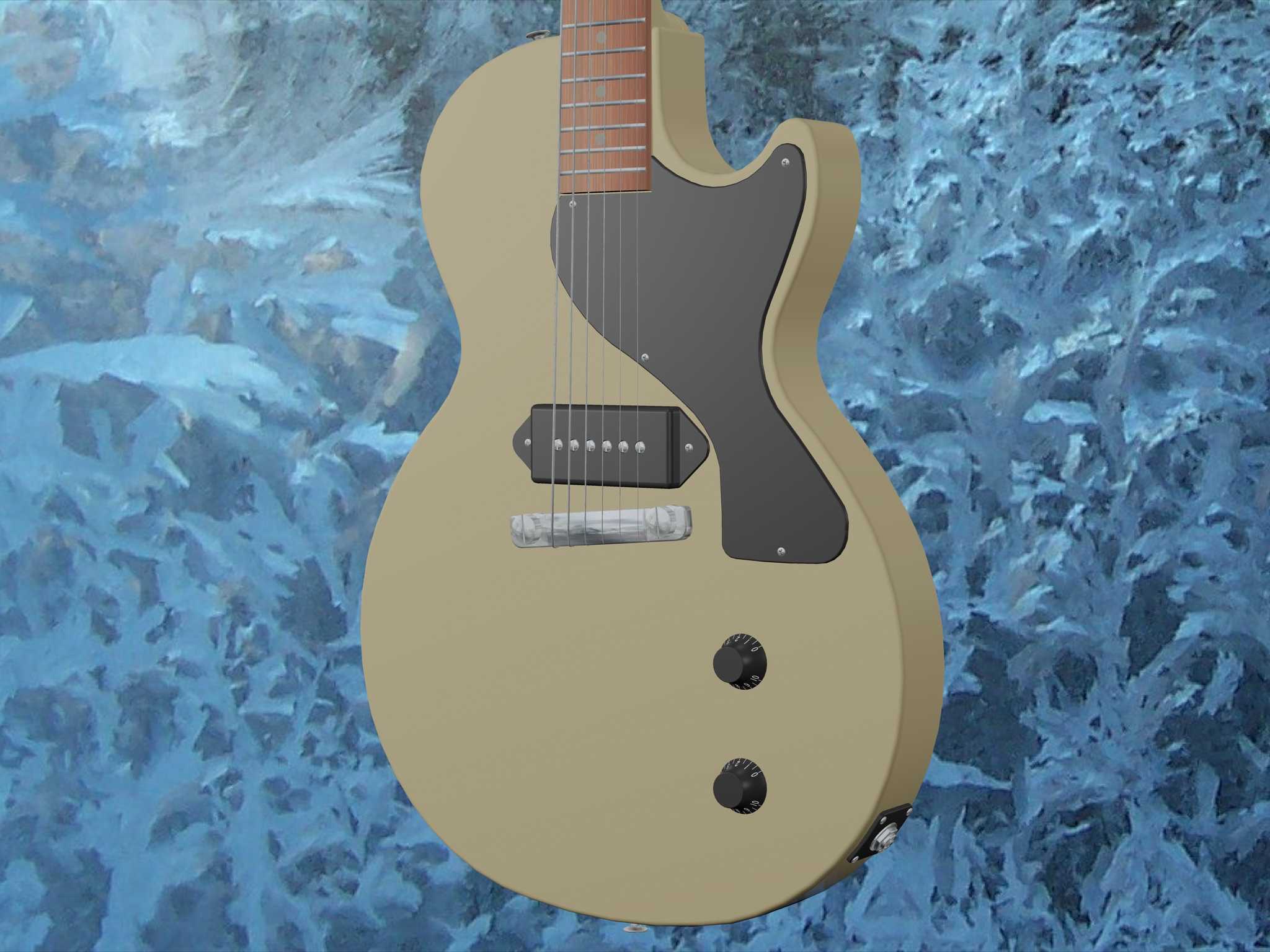1958年Gibson Les Paul Junior(电视白)-AutoCAD 2008