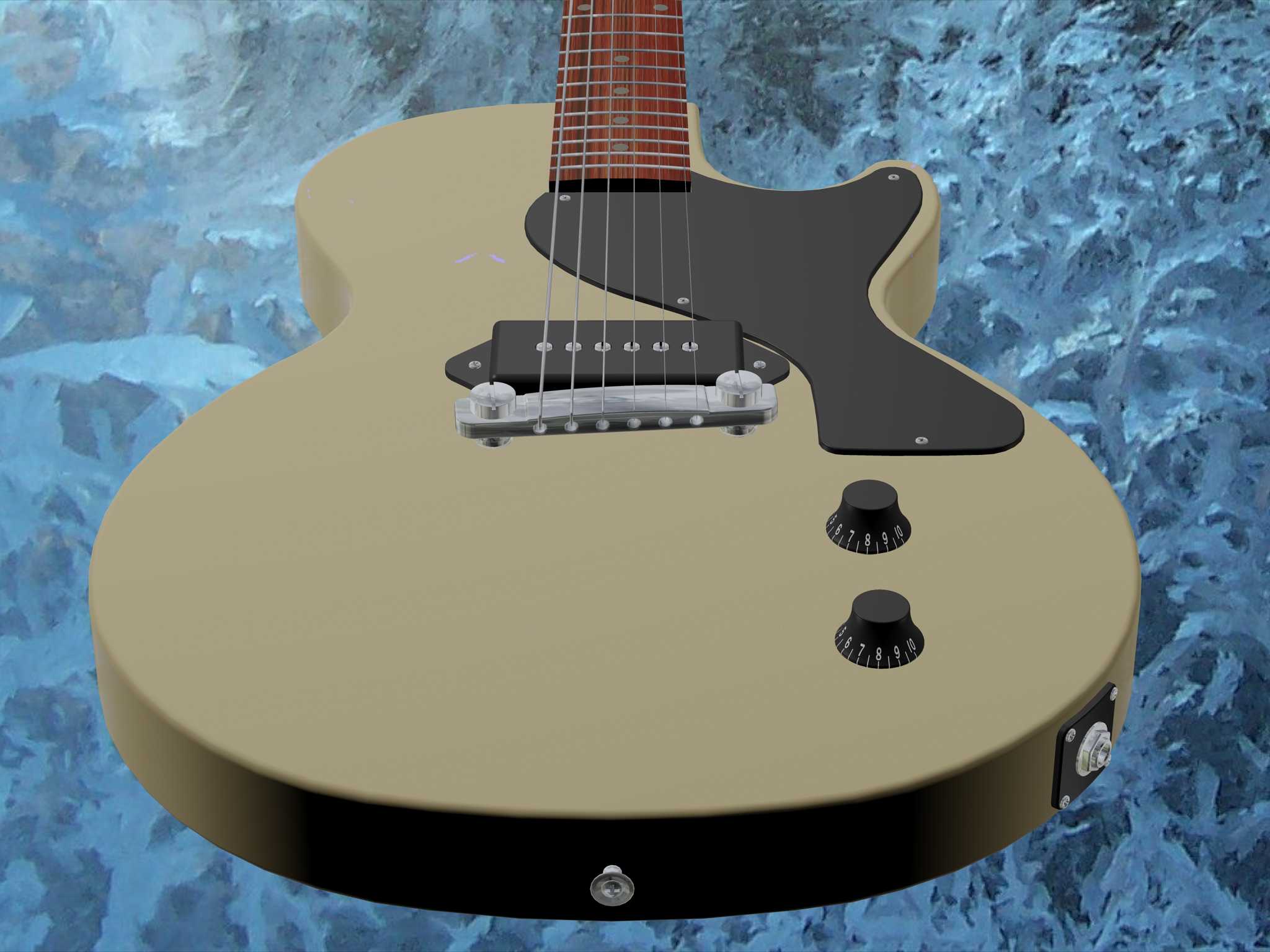 1958年Gibson Les Paul Junior(电视白)-AutoCAD 2008