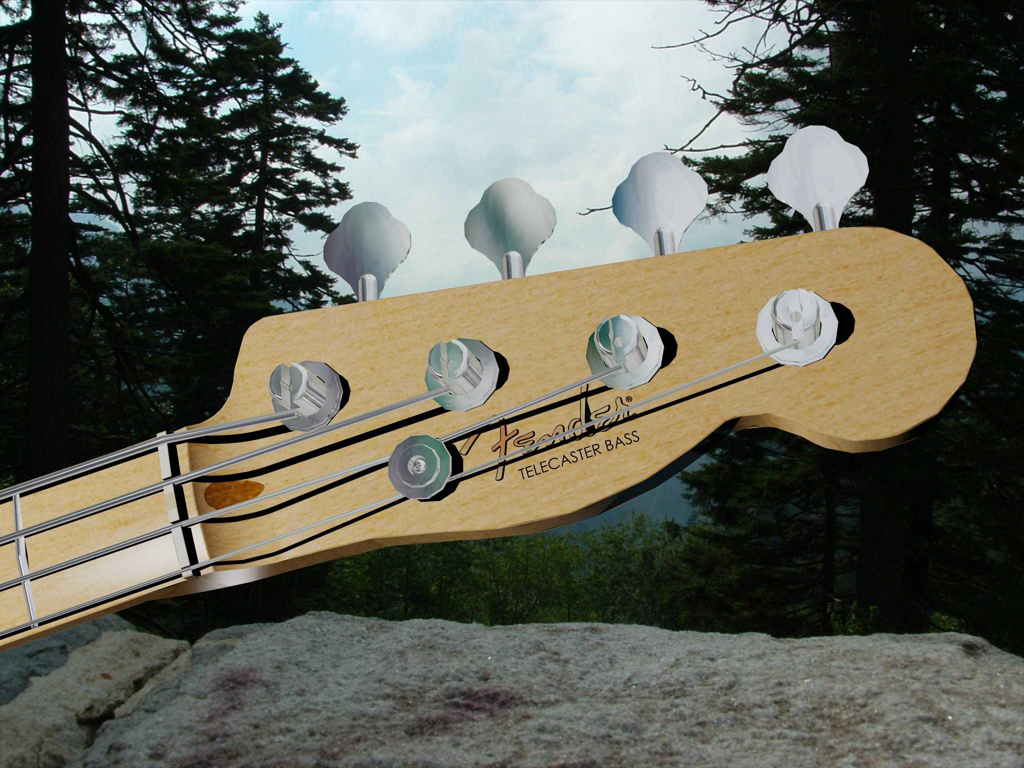 Fender Telecaster Bass-AutoCAD 2008