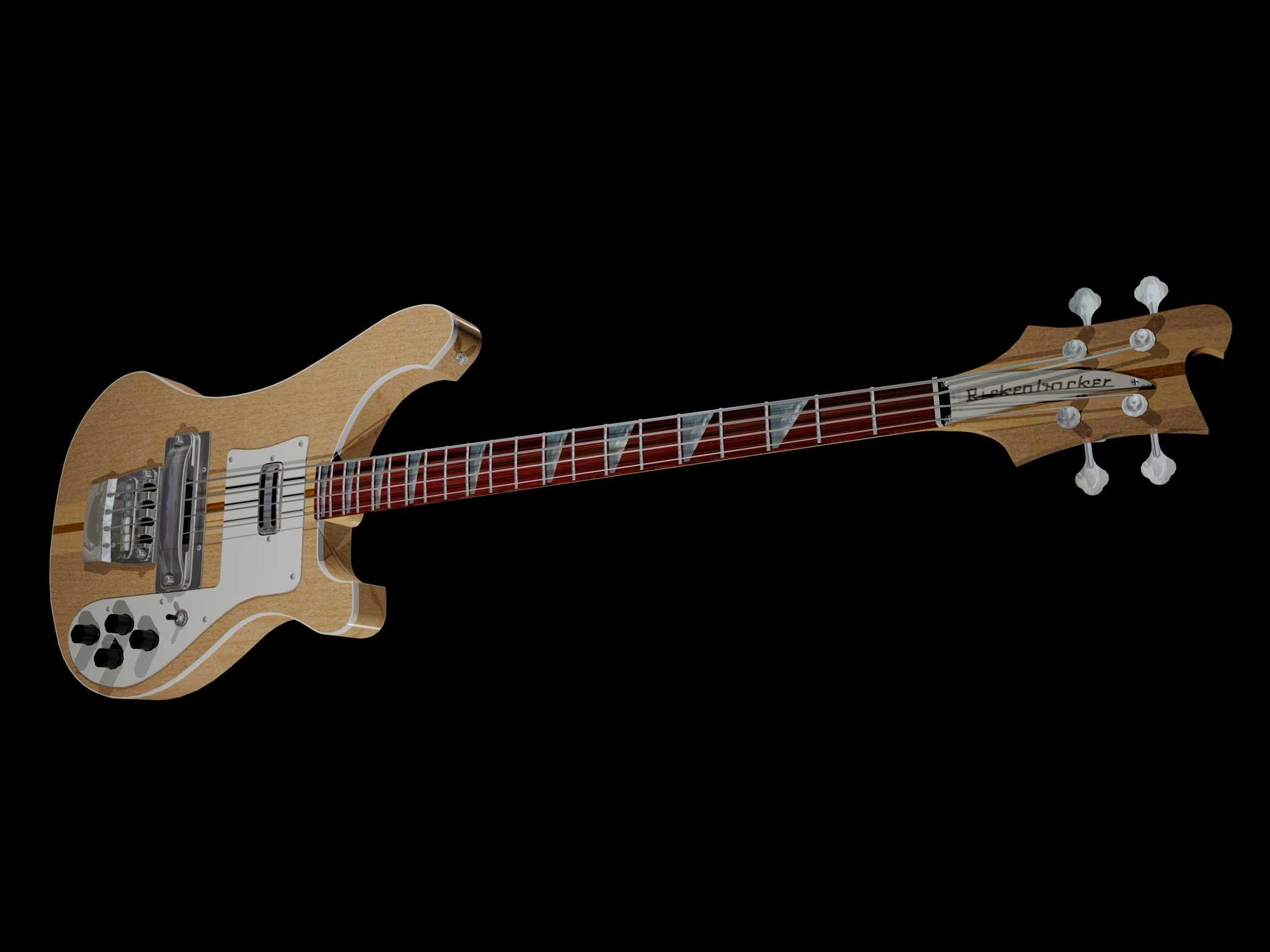 Rickenbacker 4001 Bass-AutoCad 2008