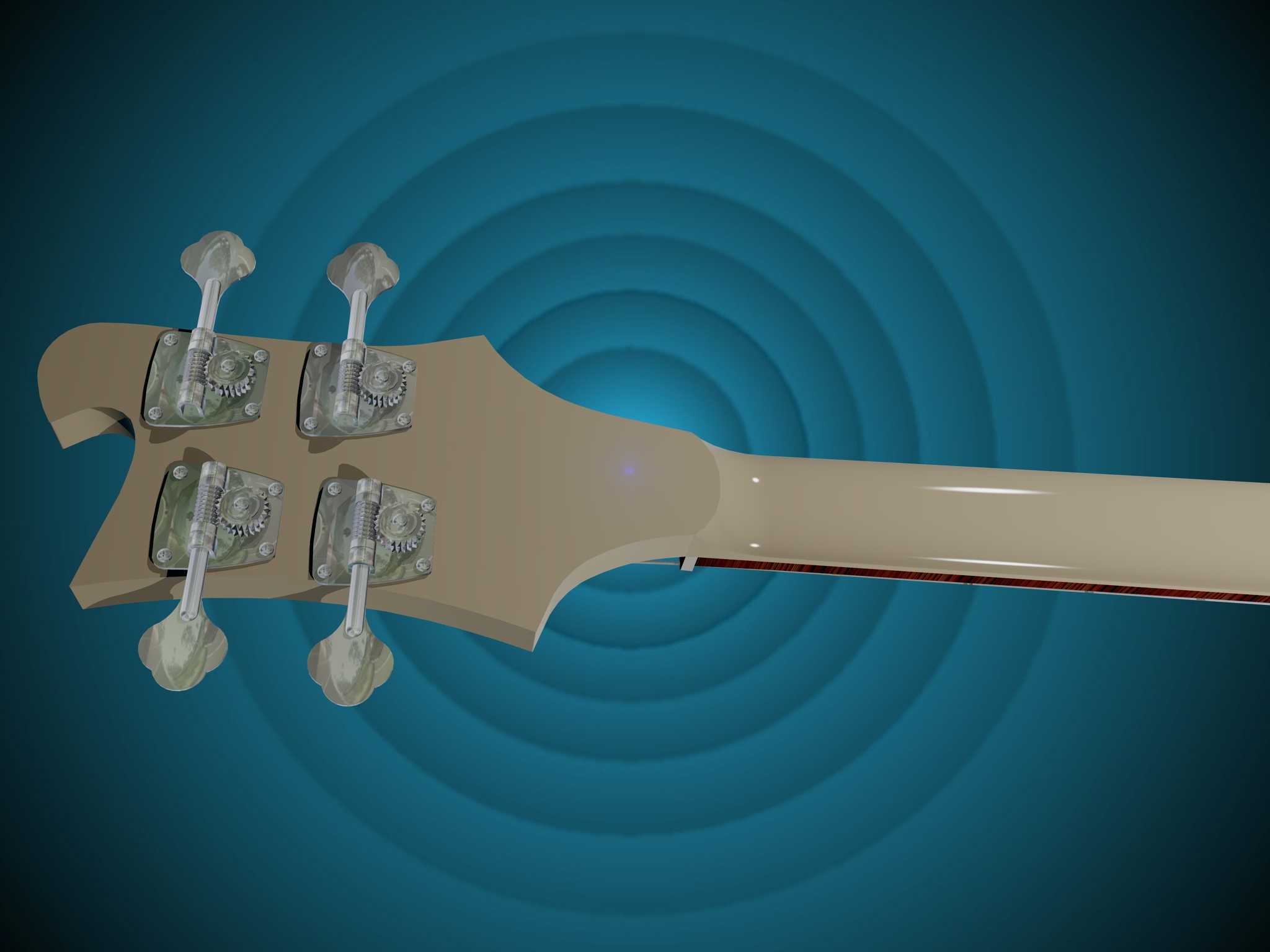 Rickenbacker 4001 Bass-AutoCad 2008