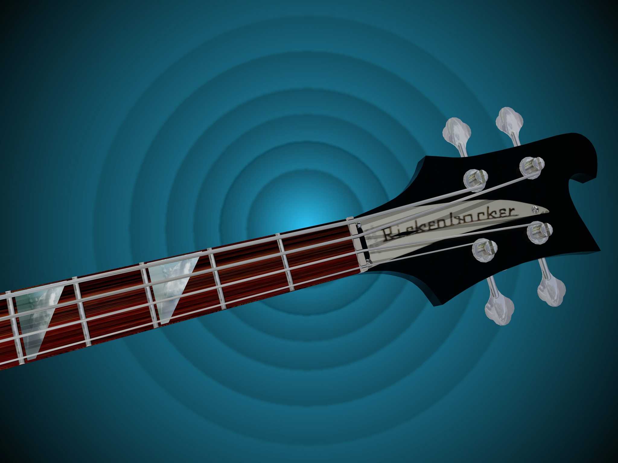 Rickenbacker 4001 Bass-AutoCad 2008