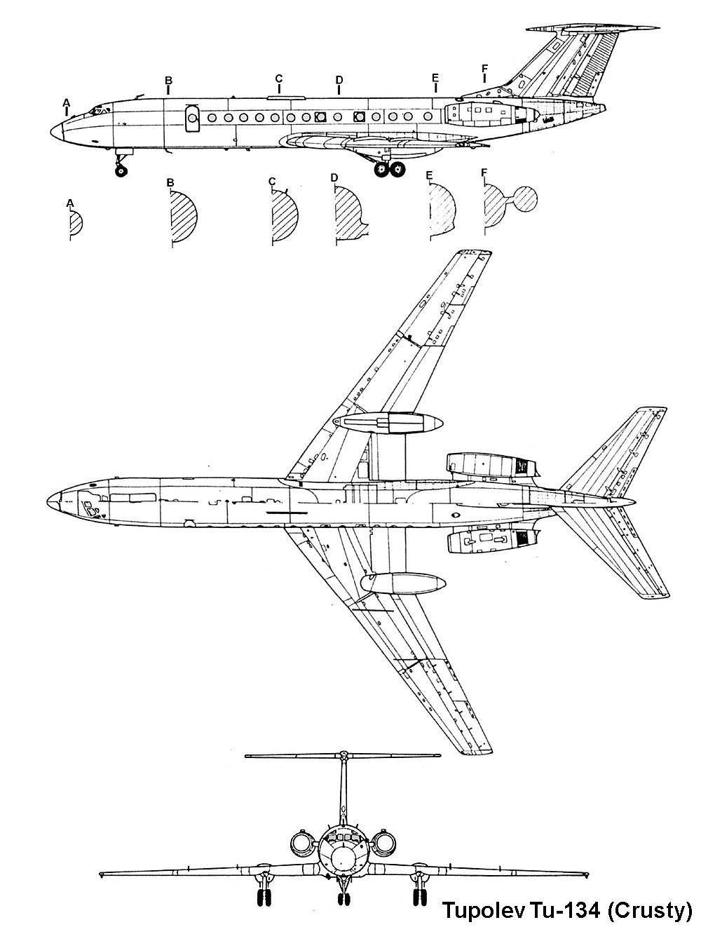 Tu 134B-ͼ���з�ͻ�ģ��