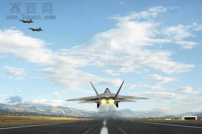 f-22猛禽战斗机与齿轮