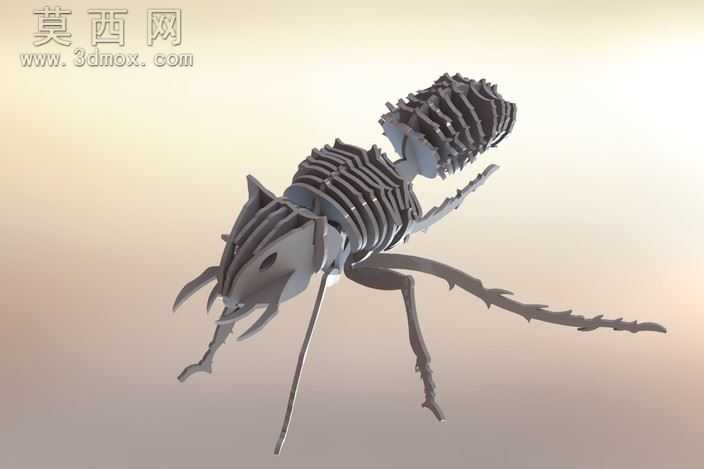 火蚂蚁、昆虫、蚂蚁、bug、3d模型、益智、钣金件、metalcraftdes