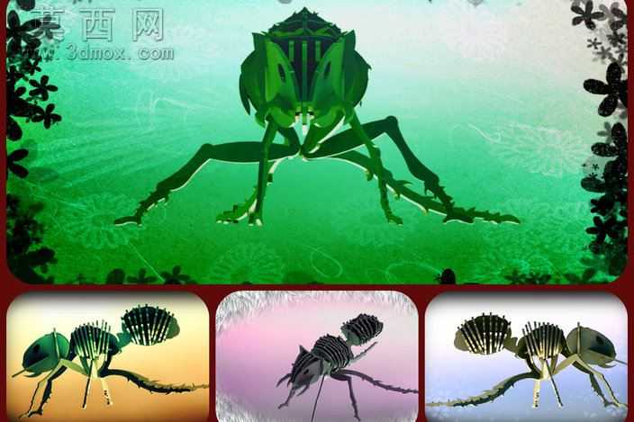 火蚂蚁、昆虫、蚂蚁、bug、3d模型、益智、钣金件、metalcraftdes