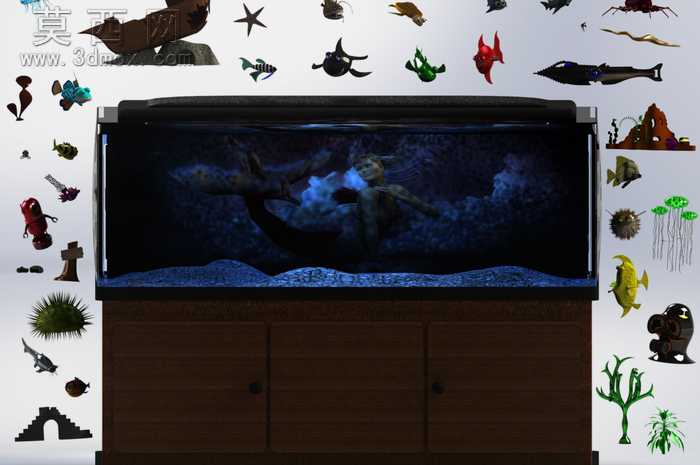 水族馆的鱼-38模型,100 效果图,一次下载!