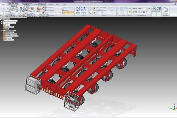 液压轴模块载体平台SolidEdge