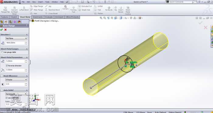 管弯头的SOLIDWORKS绘图