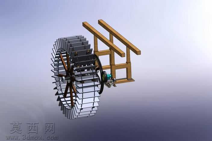 水车与1kW发电机