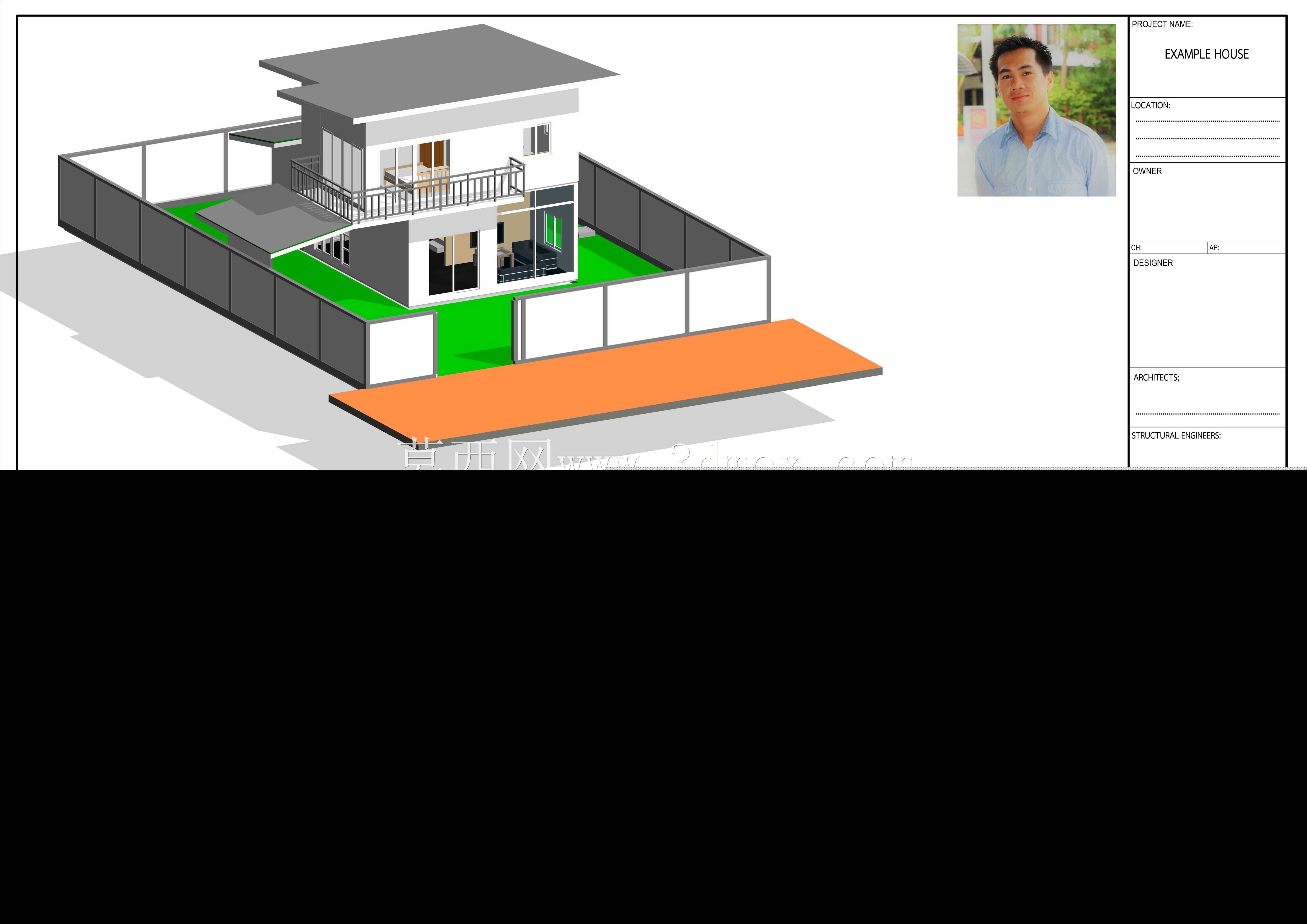 SANGWAN的REVIT 2019_现代住宅01