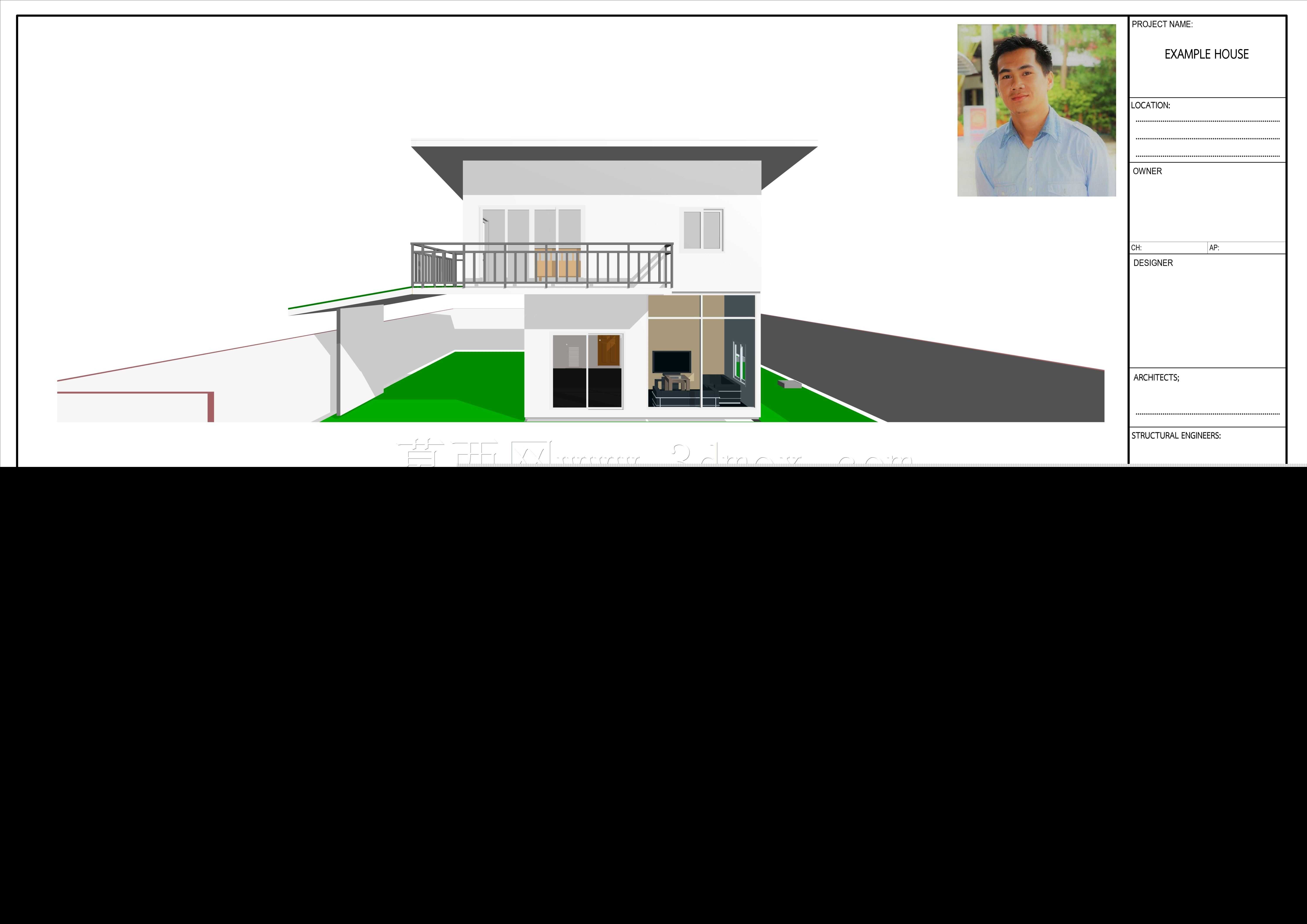 SANGWAN的REVIT 2019_现代住宅01