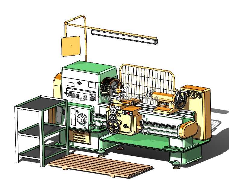 Torna Makinesi 1K62 Torna tezgah?n?n 3D dijital model?izimi