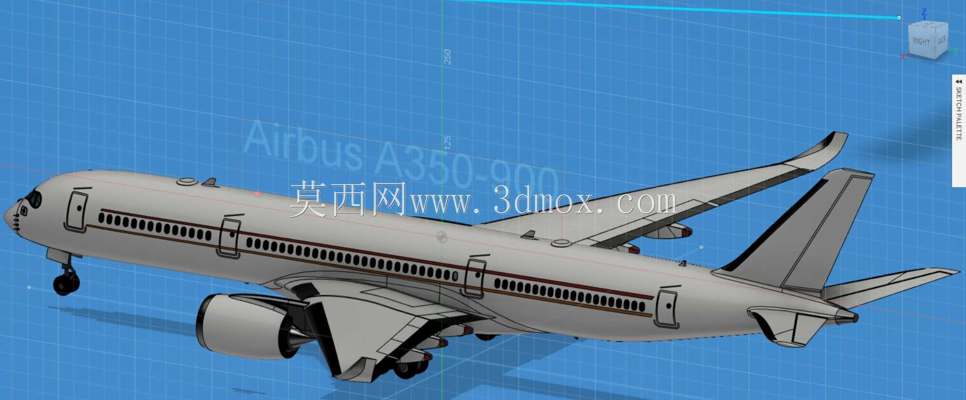 ���пͳ�A350-900�����ں��ս�ģ��3D��ӡ��