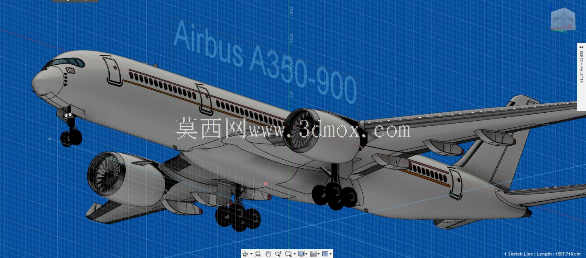 ���пͳ�A350-900�����ں��ս�ģ��3D��ӡ��