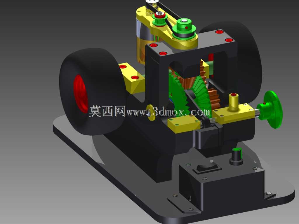 变速驱动桥-骑马式割草机型号-3D可打印