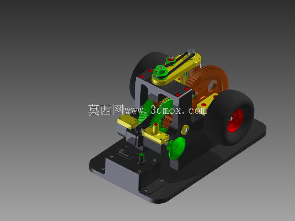 变速驱动桥-骑马式割草机型号-3D可打印