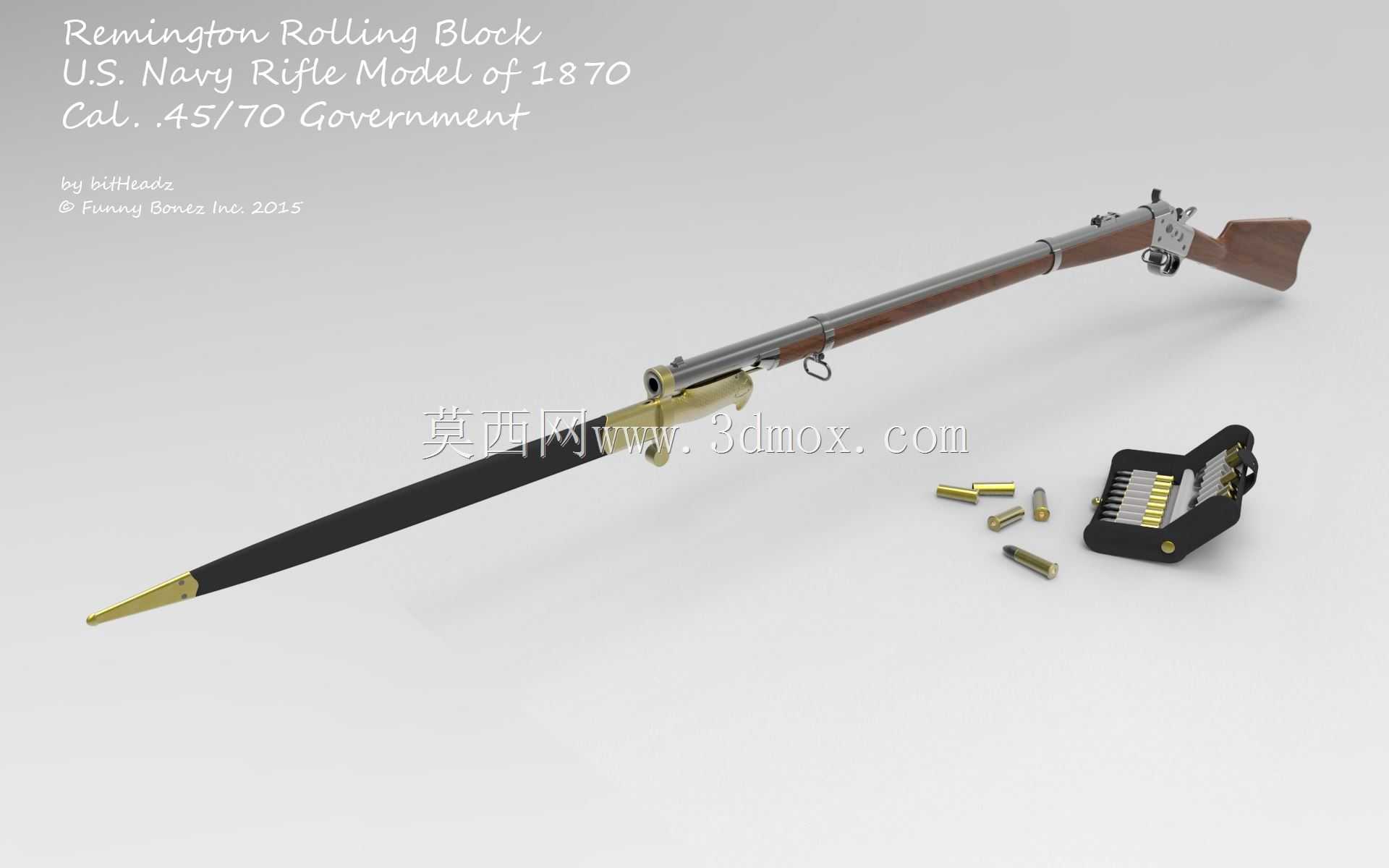 1870 Cal.美国海军步枪型号。45/70政府