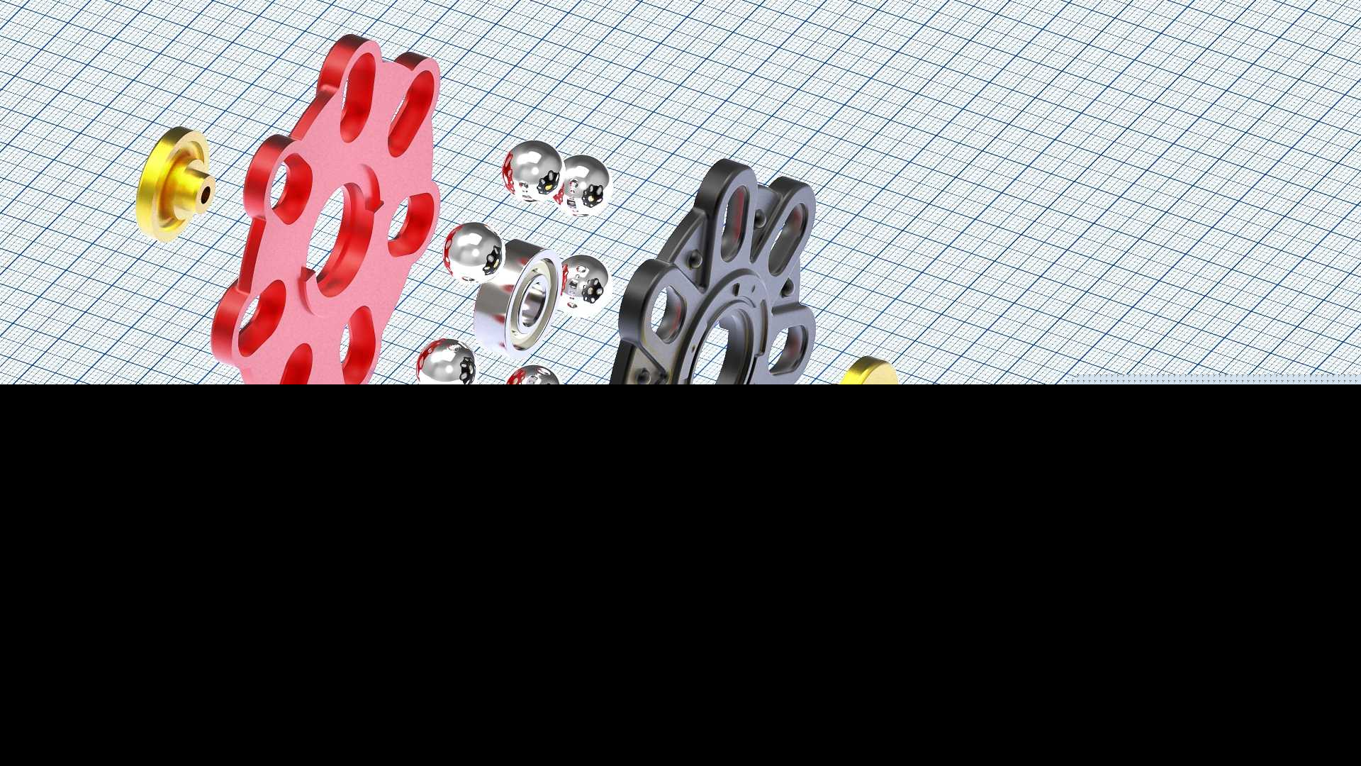 带有可移动球的Fidget旋转器