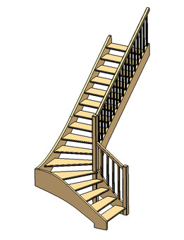 Escalier 1/4 bas