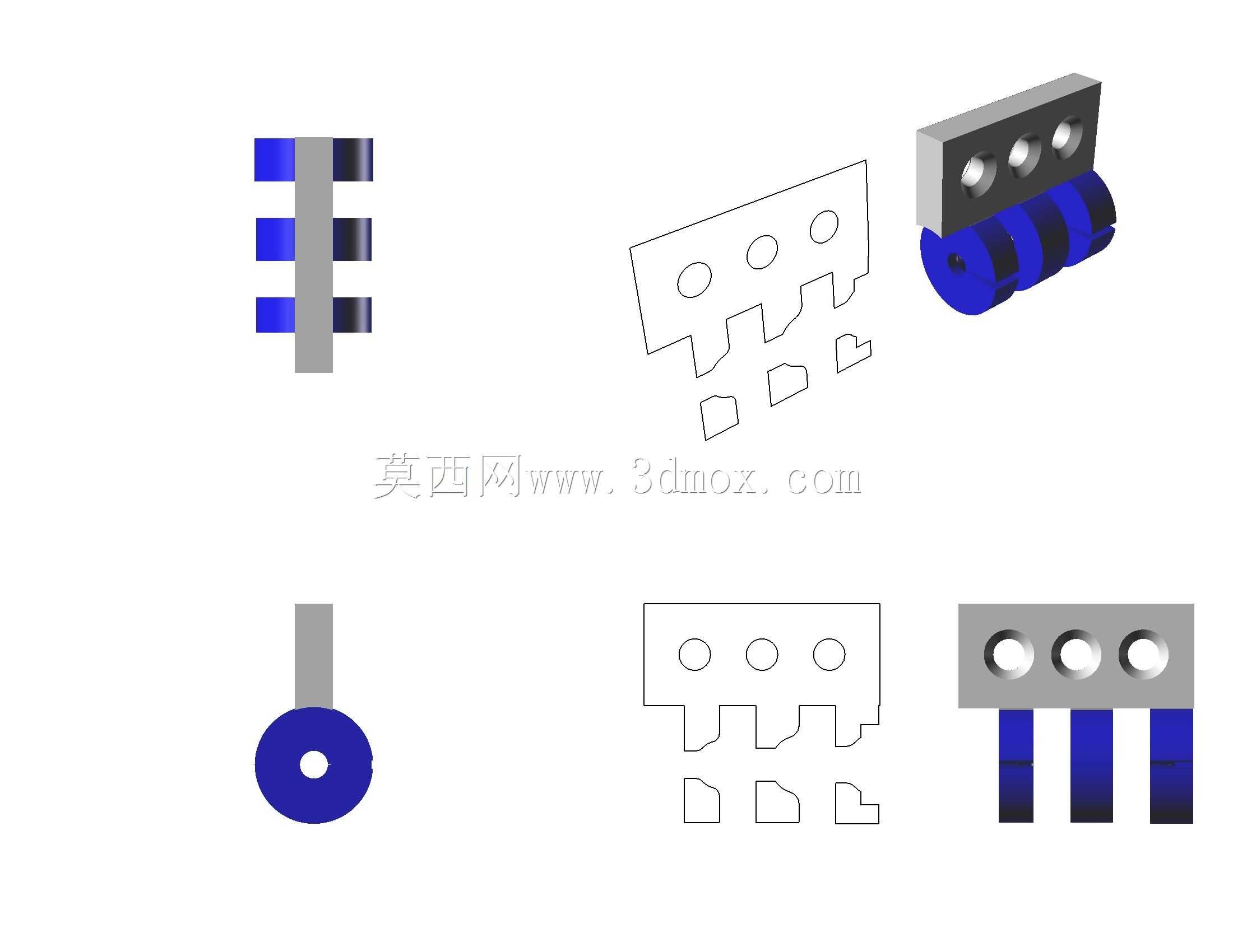 D形卡扣铰链