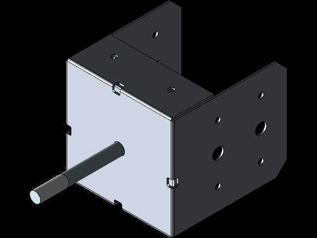 IRONCAD 2014-4 x 4镀锌锚柱