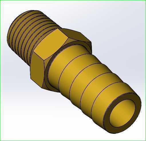 1/4“MNPT X 1/2”软管ID带刺软管接头