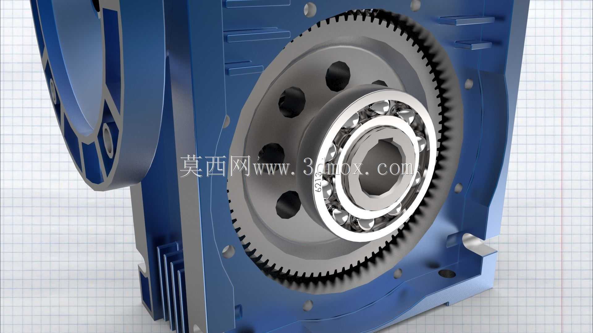 NMRV 130齿轮箱,1:80传动比工程模型
