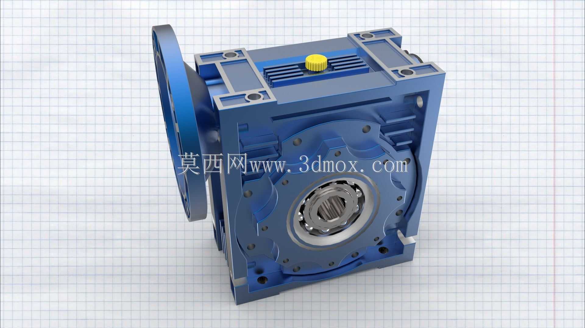 NMRV 130齿轮箱,1:80传动比工程模型